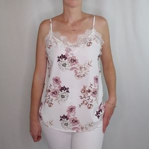 Floral and lace camisole